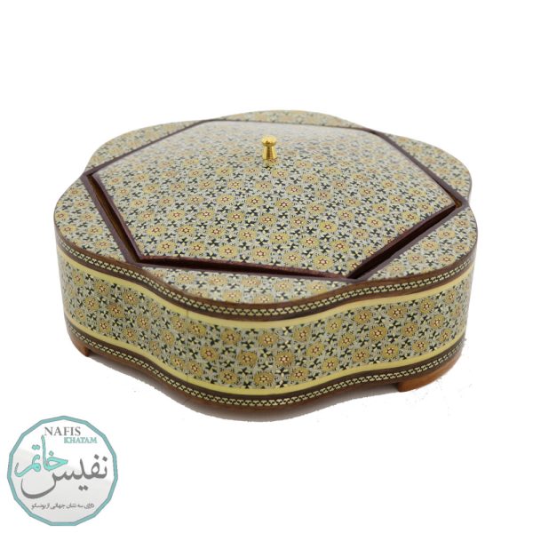 شکلات خوری خاتم کاری | مدل گلی