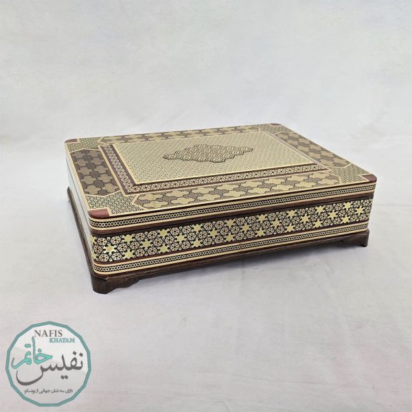 جعبه قرآن خاتم توپی دورگرد طرح دار