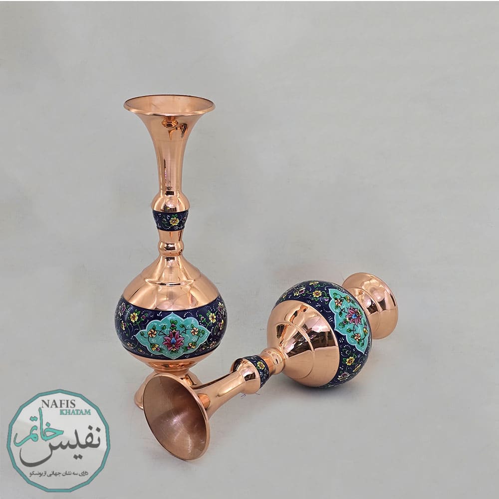 گلدان گیلاسی مس و پرداز در سایزهای مختلف